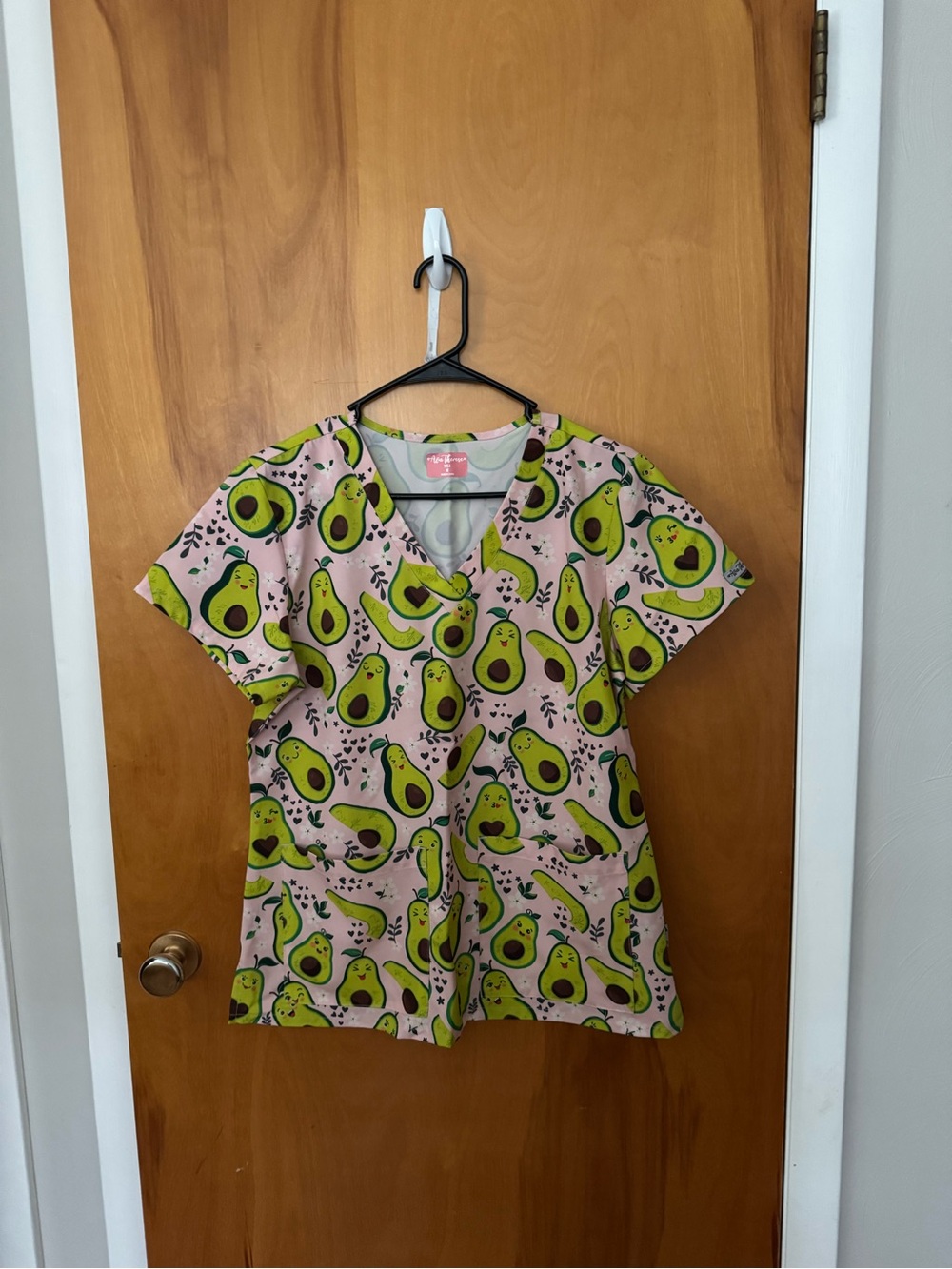 Avocado Print Scrub Top - Medium